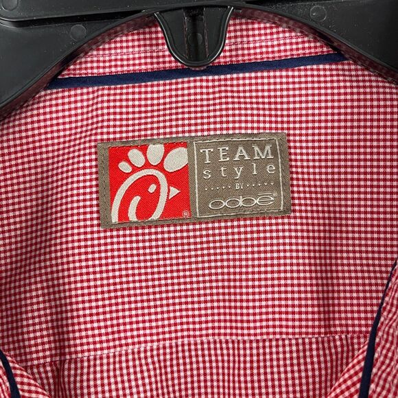 Chik-Fil-A Shirt Womens Large Button Up Employee Uniform Workwear Work Fast Food - Picture 5 of 10